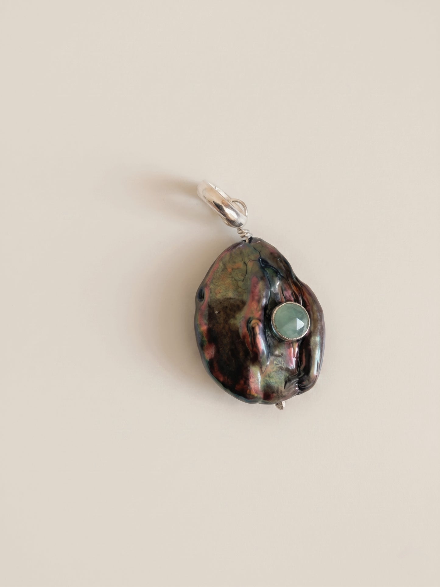 Inlay Pearl Charm