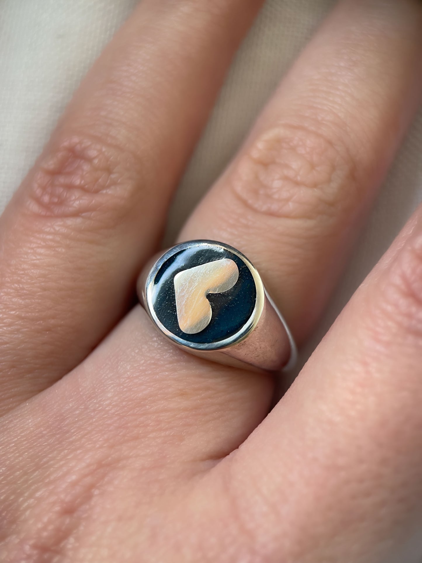 Custom Enamel Signet ring