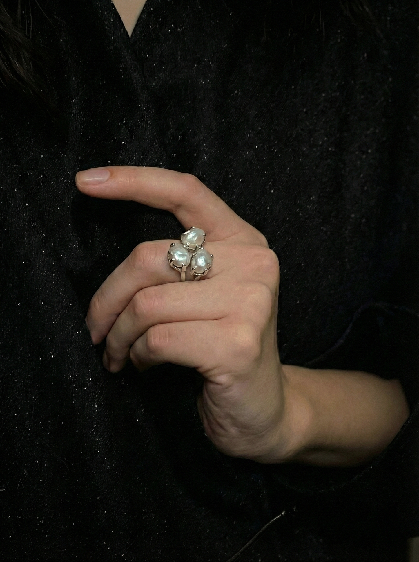 Pearls Cluster Anello