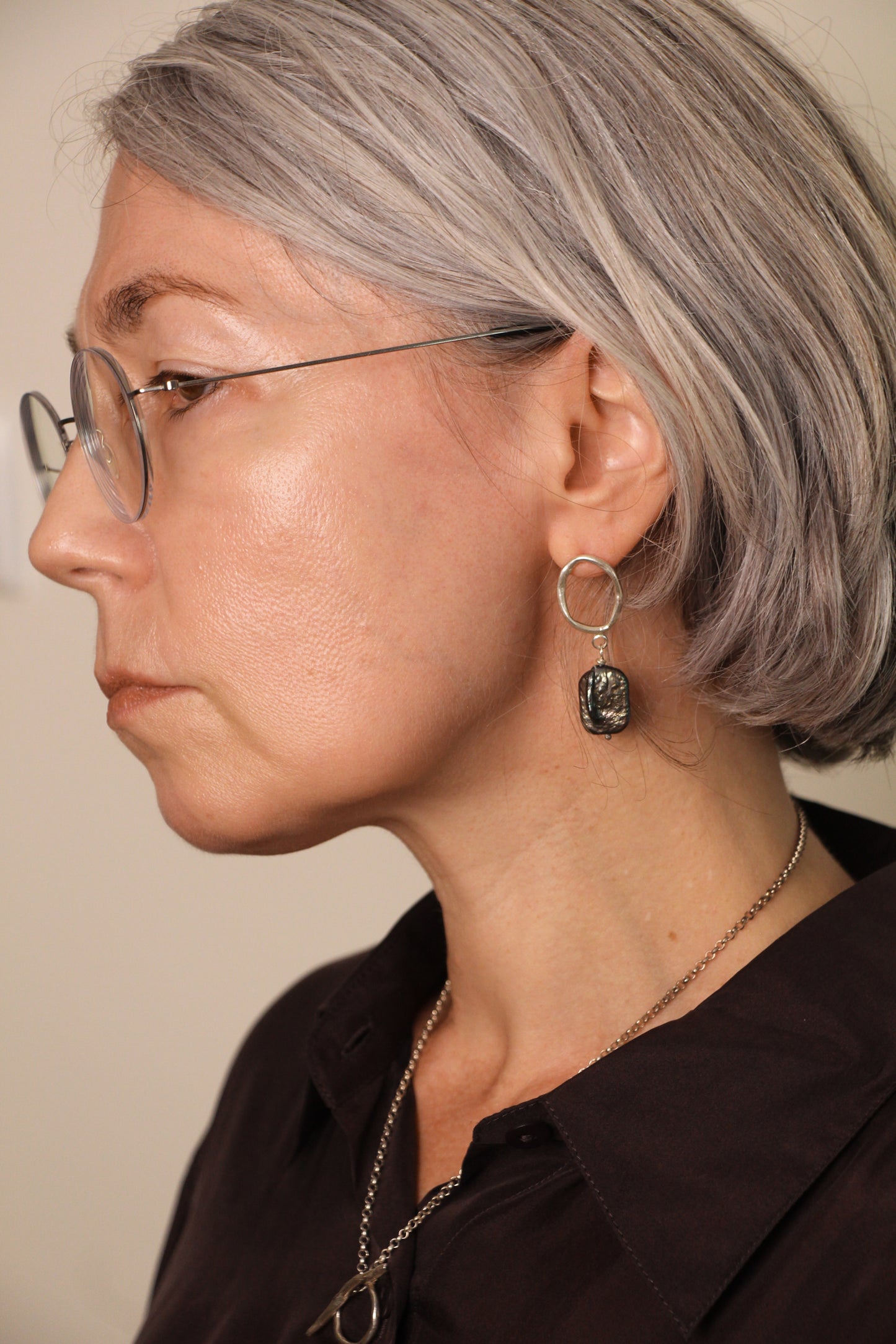 Ohrringe Schwarze Welle