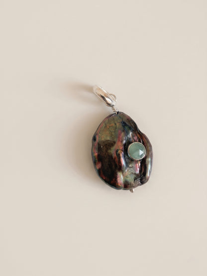 Inlay Pearl Charm
