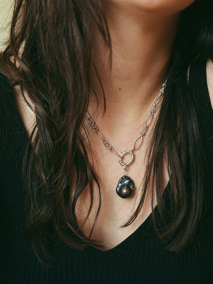 Inlay Pearl Charm