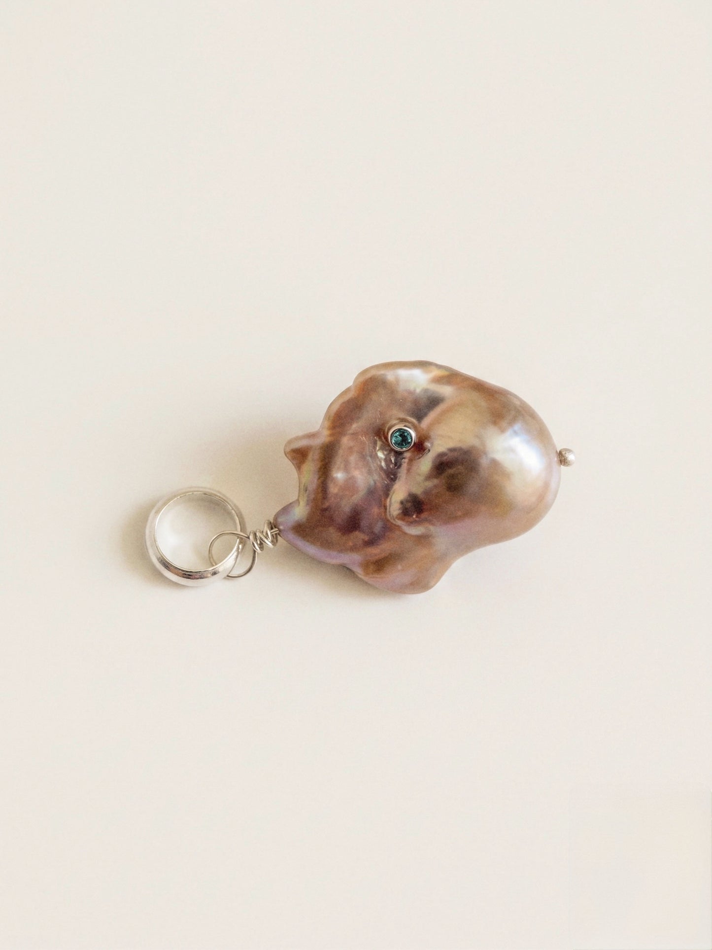 Inlay Pearl Charm
