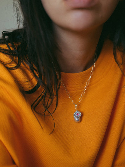 Inlay Pearl Charm