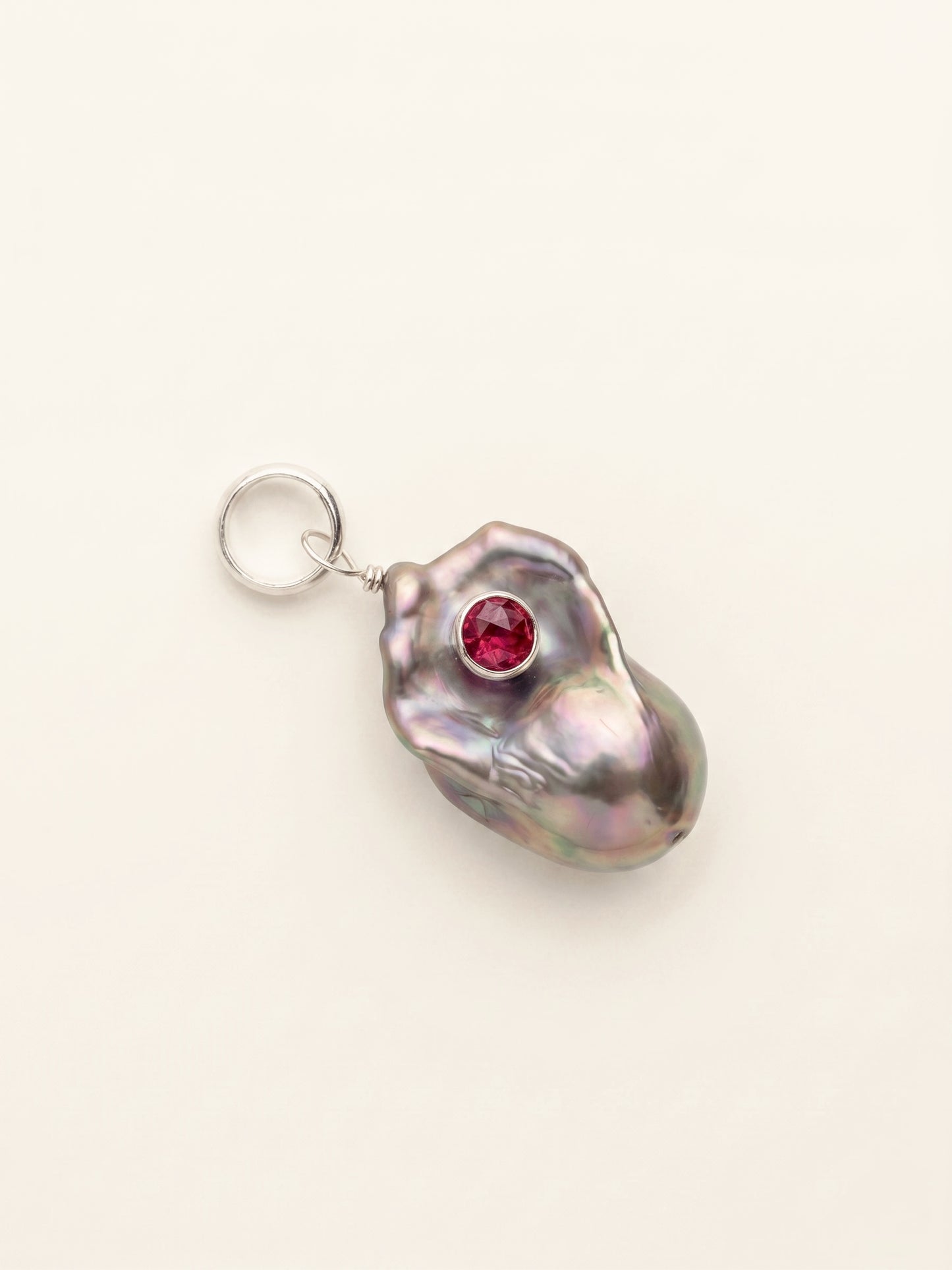 Inlay Pearl Charm