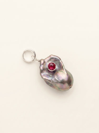 Inlay Pearl Charm