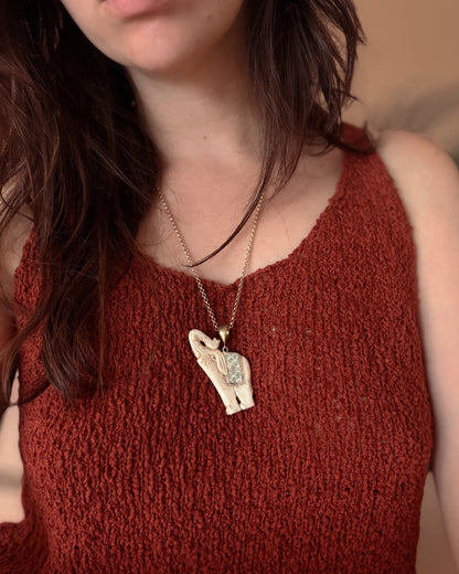 Scrimshaw Elephant Pendant